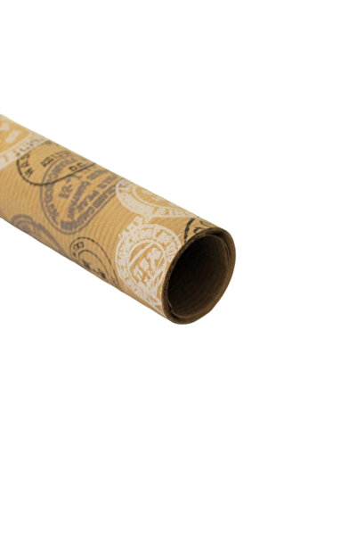 REX Hârtie de împachetat cadou cu timbre Kraft Vintage