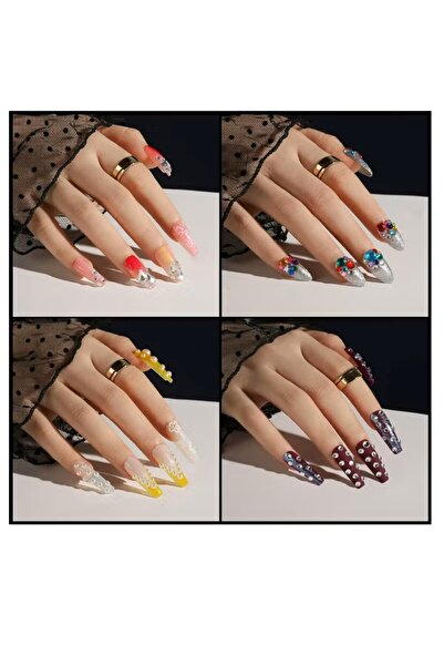 Generic 4-Sheet Disposable Self-Adhesive Face Gems & Pearls, for Festival Makeup (Face, Hair, Eye)