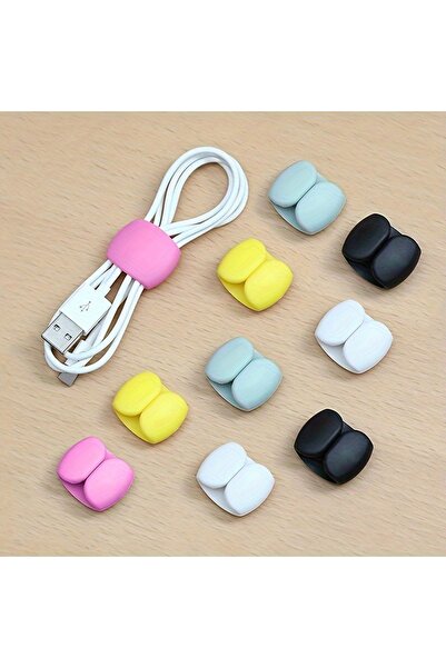 Choice1 مشابك تنظيم الكابلات متعددة الوظائف، 10 قطع، بألوان عشوائية، لأسلاك ا...