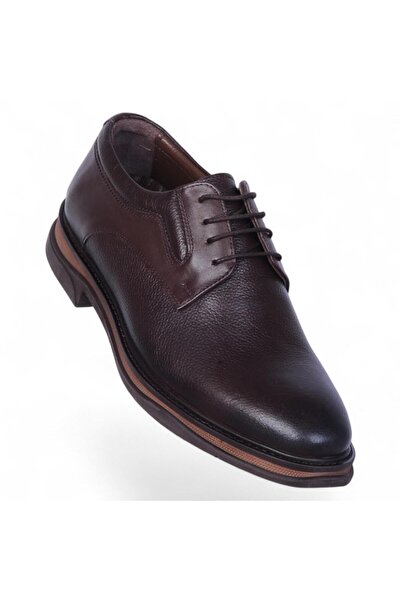 Baloğlu 1951 Pantofi clasici pentru bărbați din cauciuc maro 100% piele