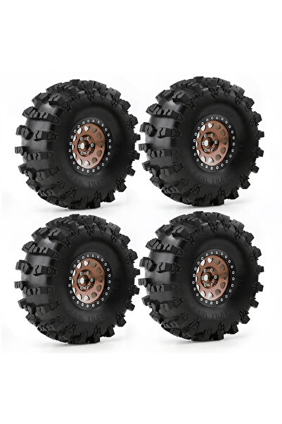 Choice مجموعة واحدة من 4 قطع من إطارات عجلات Beadlock مقاس 2.2 بوصة لسيارات ا...