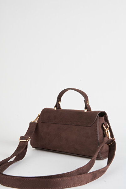 Vivaq Women's Bitter Brown Freesia Suede Design Snap Closure Handbag and Shoulder Bag