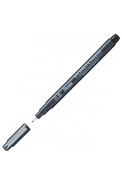 Other Pentel 0.8 Polintliner Negru S20P-8A Fineliner