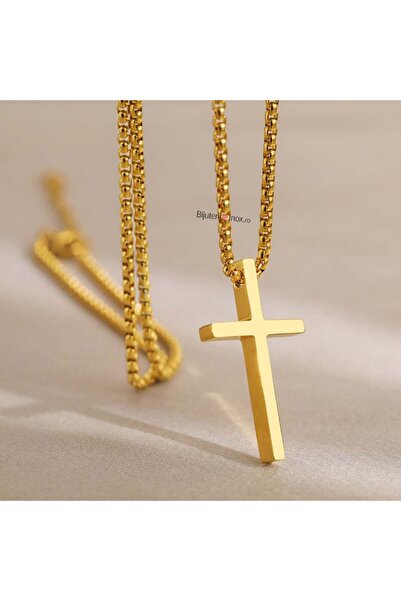 KEVSA Jewelry Colier din oțel inoxidabil „Cruce luminoasă” – LPD1166