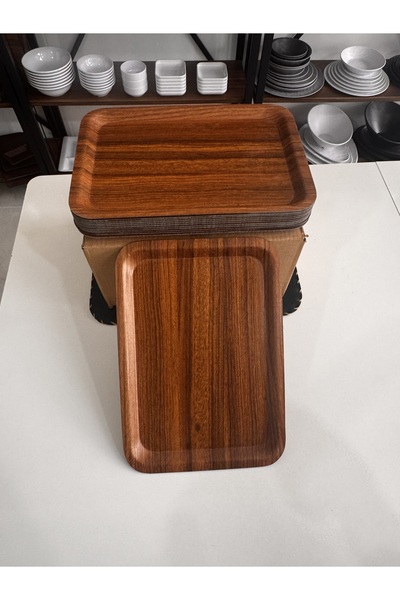 BARITCIOGLU Wooden Non-Slip Tray 5 Pieces 34 X 24 cm