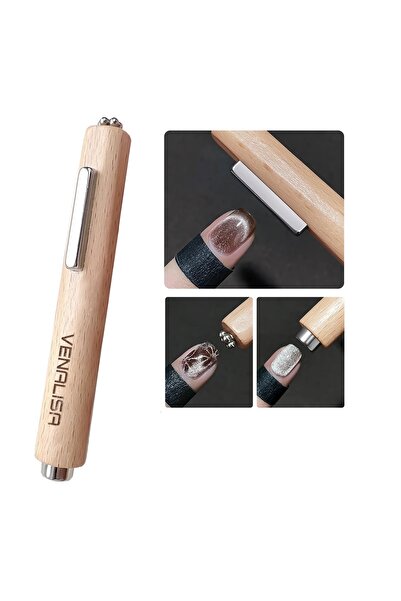 Venalisa 3in1 Ahşap Gövde Kedi Gözü Oje Magneti Oje Mıknatısı