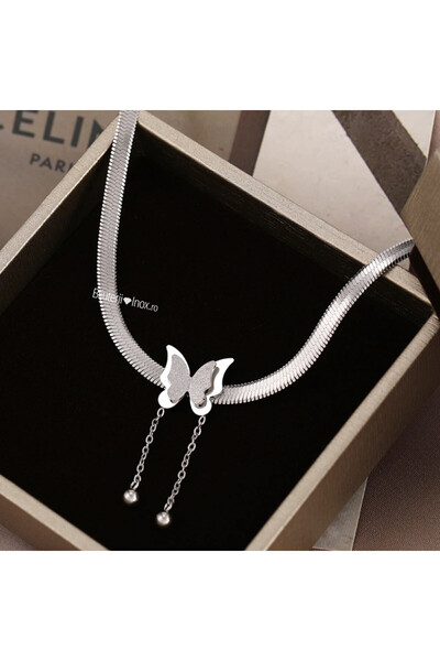 KEVSA Jewelry Colier din oțel inoxidabil „Fluture Grațios” – LPD1055