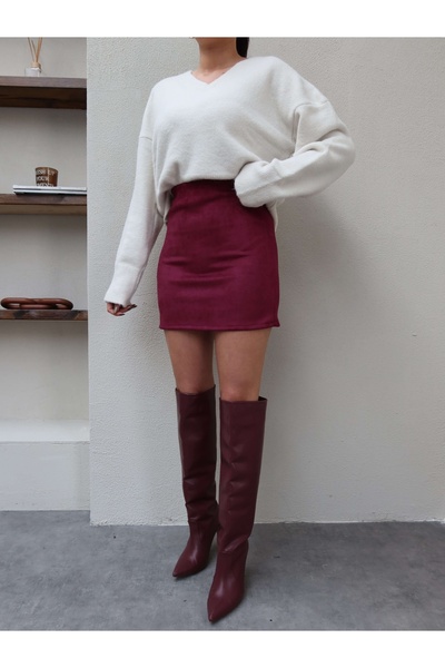 ESRAHELVACI Bel Rubber Suede Skirt