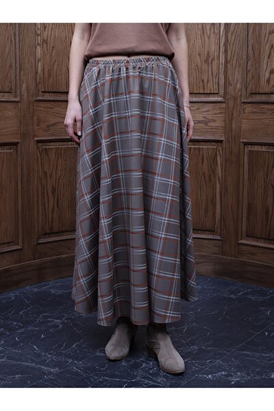COLORDS Women's Plaid Flared Skirt