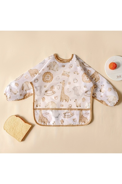 Choice8 SMT2104-D مريلة أطفال مقاومة للماء قطعة واحدة، مريلة أطفال لطيفة بأكم...