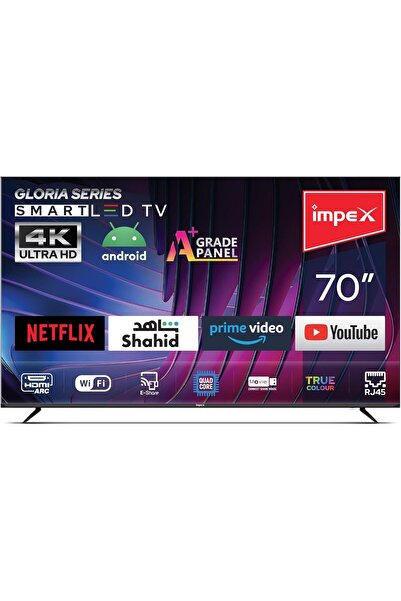 İMPEX 70 Inch 4K Ultra HD Smart Android LED TV - GLORIA 70