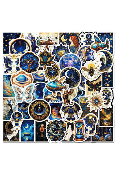 Choice1 ٥٠ قطعة من ملصقات الكواكب والكون الفلكية ذات الطابع الكلاسيكي، ملصقات...