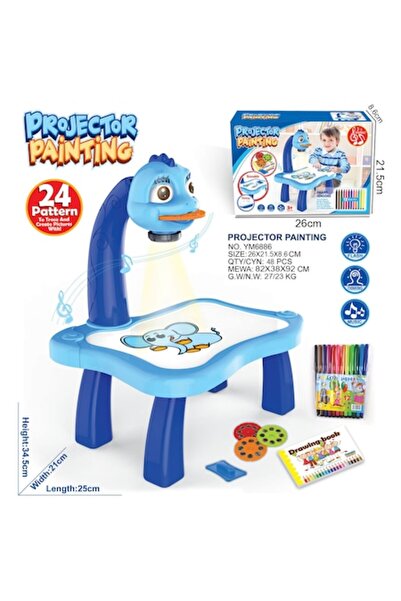 dalimag Set proiector de desen pentru copii, El Contente, 24 modele, albastru...