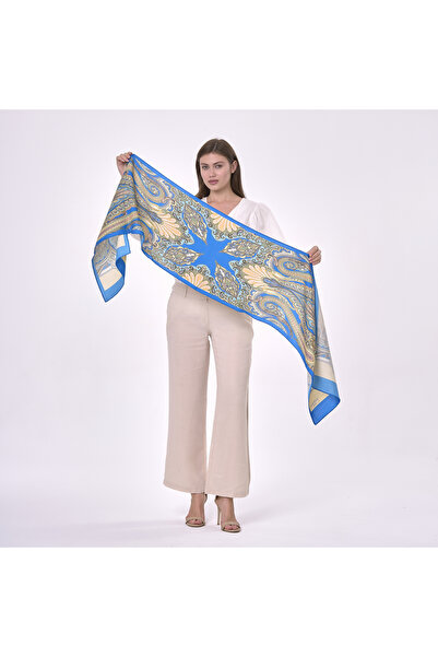 Nomads Felt Nomads Şal Desenli Uzun Yün İpek Atkı