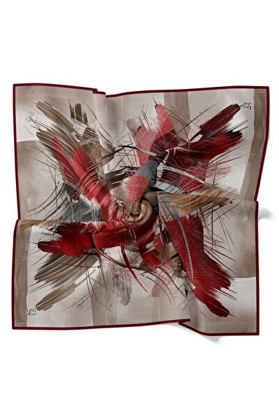 Levidor Freehand Brush Art Pattern Sparkly Crystal Scarf