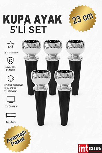 İMT AKSESUAR LÜKS KUPA AYAK (23 CM) MOBİLYA KONSOL TELEVİZYON ÜNİTESİ AYAĞI