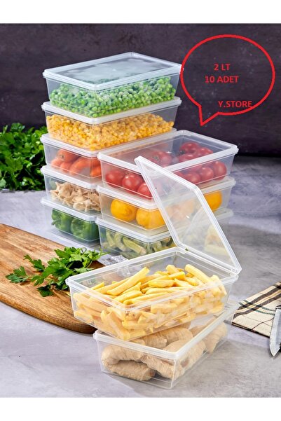 Yalçınkaya Deep Freezer Storage Container 2 Lt 10 Pieces