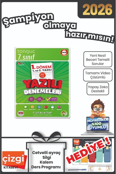 Tonguç Yayınları 7. Sınıf Yazılı Denemeleri 1. Dönem 1 ve 2. Yazılı