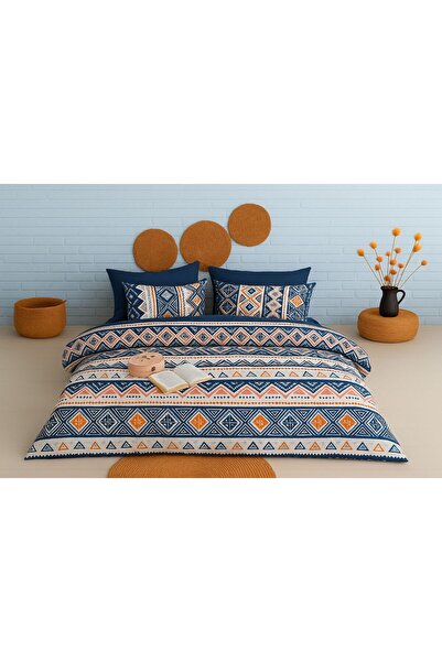 Sheri Home Sofistike Çizgi Çift Kişilik Nevresim Takımı Gri72772788
