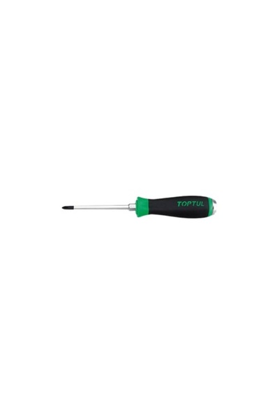 TOPTUL Phillips Screwdriver PH2, 215 mm (100 mm active), ergonomic non-slip h...