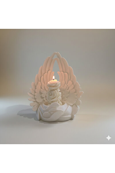 tabboa شمعدان الجناحين مناسبة لديكور المنزل شامل شمعة الوردة