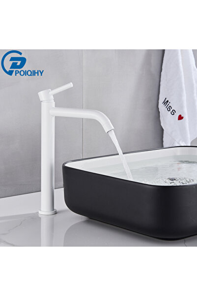 Choice1 صنبور حوض أبيض وأسود، خلاط مياه للحمام، صنبور ماء ساخن وبارد، صنبور ح...