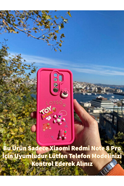 GtTech Xiaomi Redmi Note 8 Pro Uyumlu 3D Toy Story Figürlü Darbe Korumalı Sil...