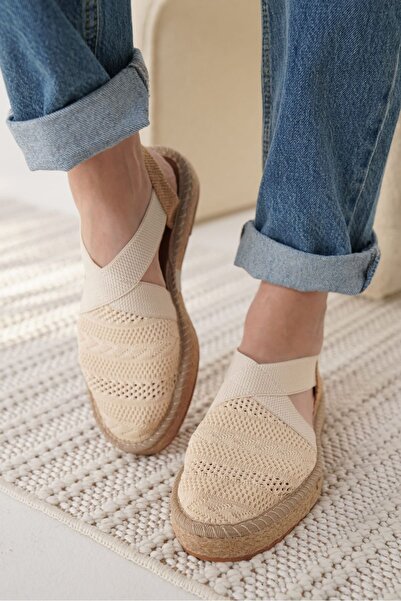 TRENDELLA Rosa Women's Beige Espadrille Shoes