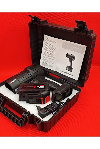 TURBO -Fan Hava Tabancası Şarjlı Yaprak Toz Temizleyici 96V Lithium Batarya çok Güçlü Üfürme