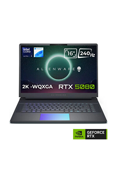 Dell Alienware 16 Area-51 AA16250 U9 275HX 32GB 4TB SSD 16GB RTX5080 175W 16 W11 İngilizce Klavye