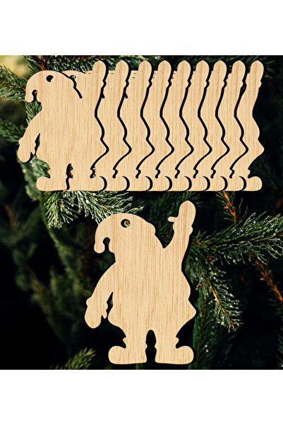 Bloom Atelier Set 10 buc Blank Glob Lemn Model Mos Craciun