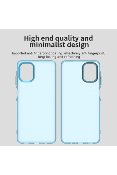 bovinox Samsung Galaxy A06 Case Non-Fingerprint Matte Transparent Slim Design Camera Protection