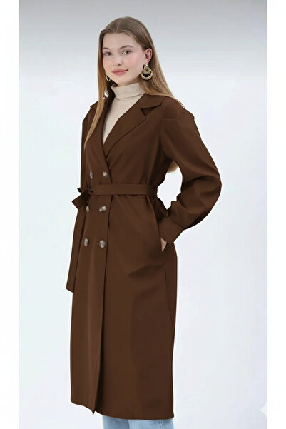 QUBERZ Balon Kol Manşetli Trençkot