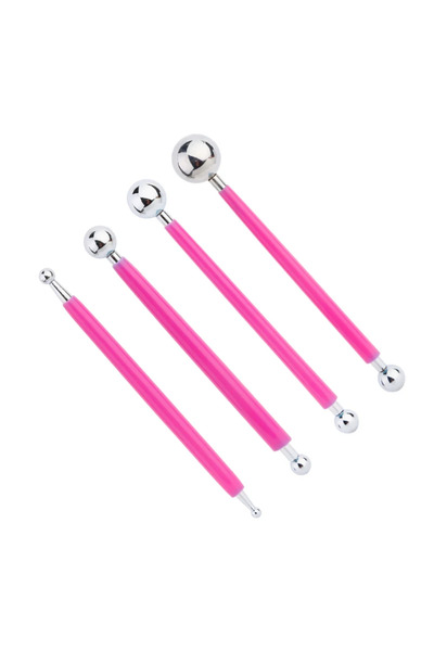 Choice1 قلم حفر برأس مدبب وردي لنقش النمط، 4 قطع، مع أدوات أقلام كروية لولبية...