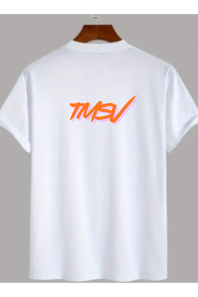 TİMİSİVA Μπλουζάκι Unisex oversized TMSV με τύπωμα 100% βαμβακερό με κοντό μα...