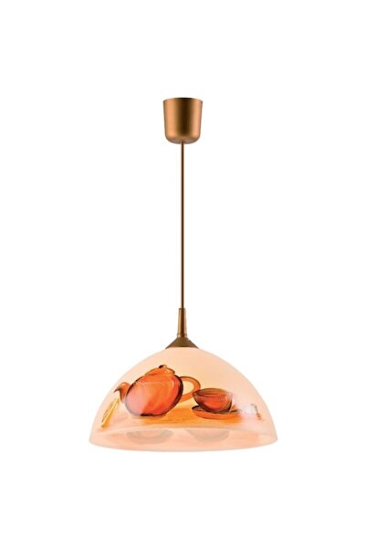 Lamkur Hand-painted chandelier, teapot model, 1 x 60 W, E27