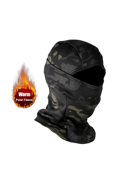 Choice American Black Winter Fleece Warm Camouflage Balaclava Outdoor Cold-proof Ski Cycling Full Face Mask