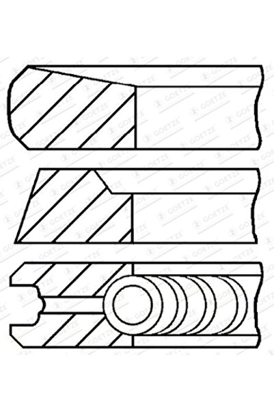GOETZE ENGINE Set Segmenti Piston Nissan Atlas 2/Atleon/Cabstar E