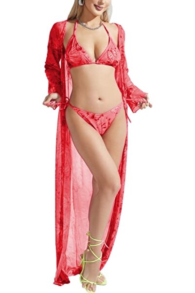 Margoun Threepiece Digital Printing Beach Blouse Swimsuit M3109