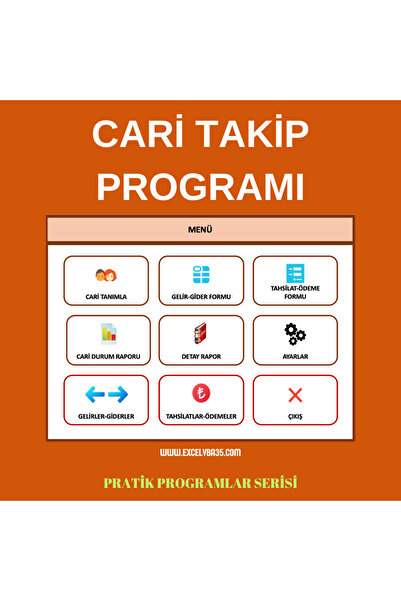 35CC SOFT Cari Takip Programı – Excel Tabanlı Lisanslı Yazılım (Dijital Teslim)