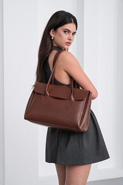 Shule Bags Lonn Large Briefcase Brown