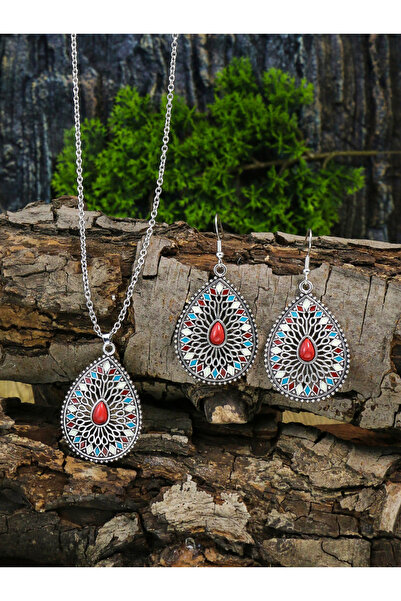 choice2 HS Ethnic Feng Shui Droplet Hollow Colored Glazed Earrings for Women ...