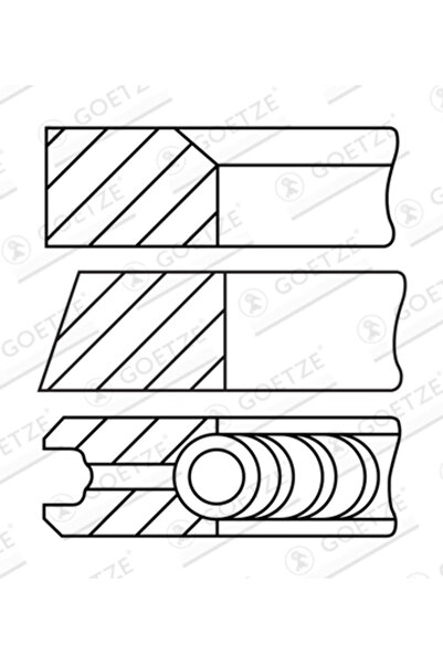 GOETZE ENGINE Set Segmente Pistoane Ford Focus 4/Kuga 3/Tourneo Custom V362 B...