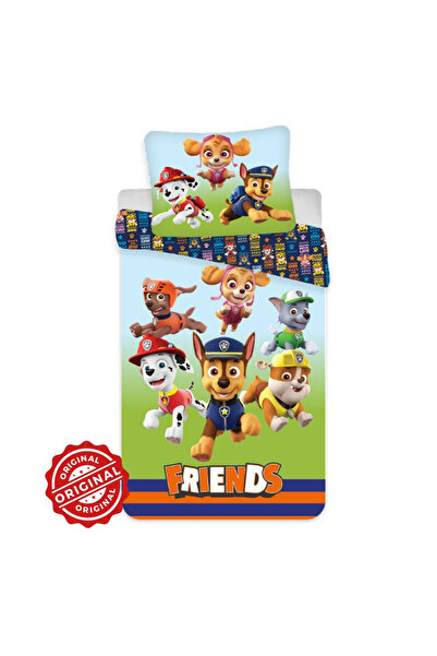 OEM Paw Patrol "Friends" children's bedding - 100×135 cm, 100% cotton, licensed set