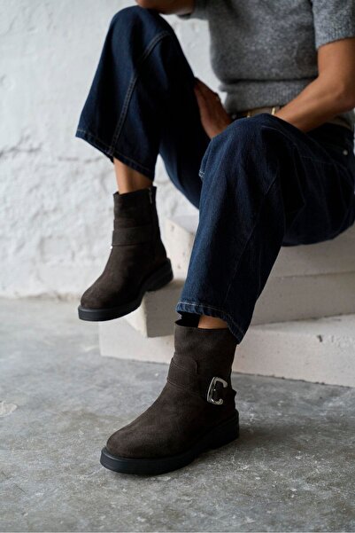 PELİN'İN AYAKKABILARI FRAPE KAHVE SÜET BOT