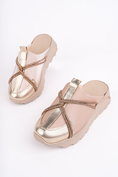 Madam Tarz Ljn-225 Stone Detailed Casual Slippers