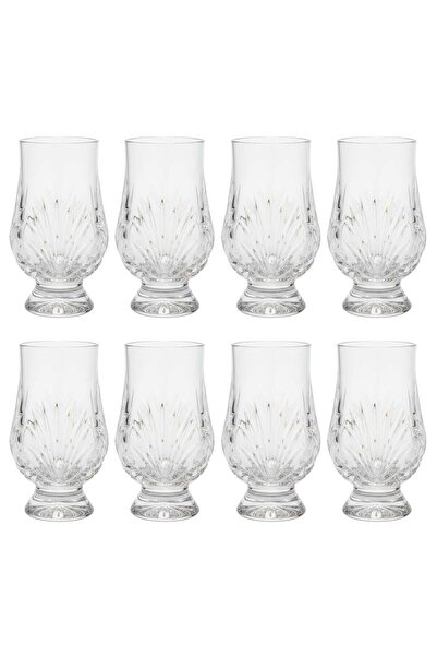 ALQANNAS 8-piece set of premium crystal juice glasses with bases | Elegant glasses for water and juices