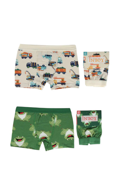 elmas kids Boy's 100% Cotton 2-Pack Boxer