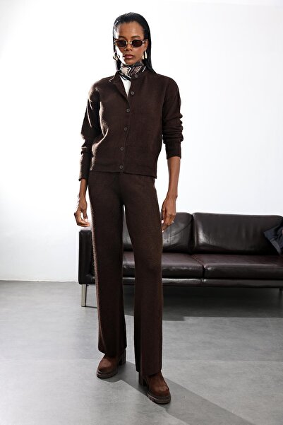 5in1Canpolat Bitter Brown Knitwear Set