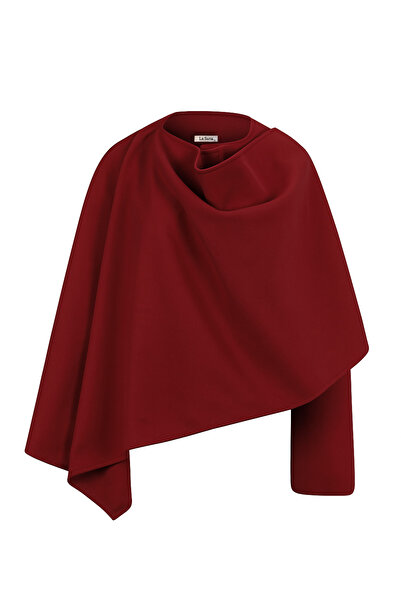 La Sarta The Flow Belted Cashmere Burgundy Coat